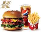 KFC菜单图片:芝士培根澳牛堡单人餐()