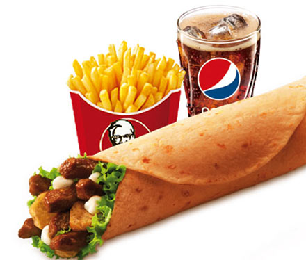 肯德基川辣嫩牛卷特惠午餐套餐,价格20.00元/份