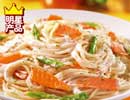 必胜客菜单价格图片:莳萝芦笋三文鱼面(Spaghetti with Smoked Salmon & Asparagus in White Sauce)